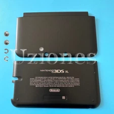 Front & Back Housing Shell Cover Case Replace For Nintendo 3DS XL/LL Old Black