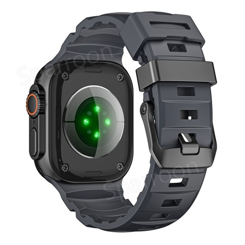 Durable Trail Loop Rugged Silicone Strap for Apple Watch Ultra 2 Band 45/46/49mm - Zdjęcie 21 z 73