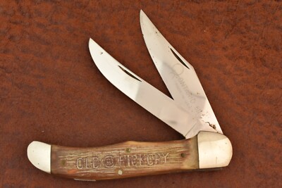 VINTAGE OLD HICKORY by QUEEN USA ONTARIO KNIVES FOLDING HUNTER
