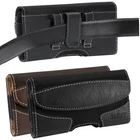 Horizontal Leather Cell Phone Pouch Case Cover Holder Carrying Belt Clip Holster