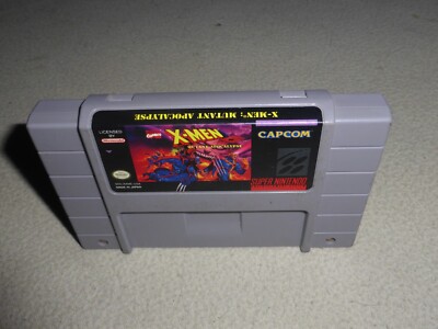 SUPER NINTENDO SNES GAME CARTRIDGE ONLY XMEN MUTANT APOCALYPSE CART ...