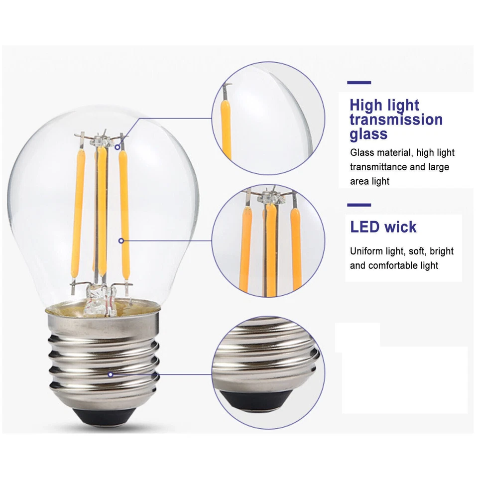 3D Decoration LED Bulb E27 Glass Colorful Vintage Light Edison Bulb Firework - Image 2 of 4