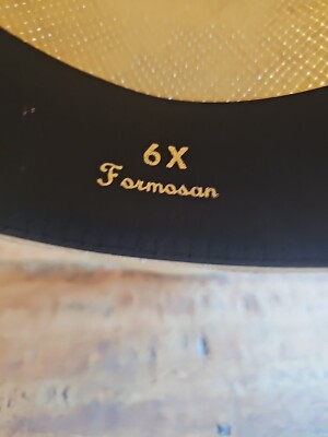 Chapeau de paille Stetson JBS 8X western cowboy taille 6 3/4 corde