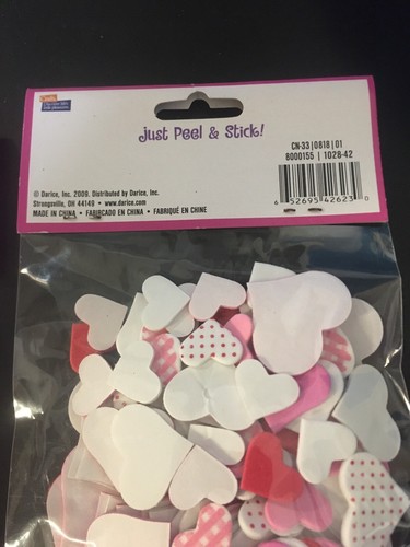 Darice Foam Stickers 90 Piece Valentine Hearts-Crafts-Photo Album-4 Packs New - Picture 6 of 7