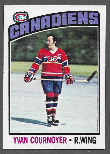 1976-77 Topps Hockey #30 Yvan Cournoyer Canadiens CENTERED NM-MT