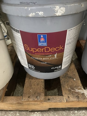 #ad SHERWIN WILLIAMS SuperDeck Exterior Waterborne Solid Color Deck Stain 5 GAL $299.99