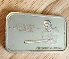 Silver Art Bar 1973 Roberto Clemente Elected to Hall of Fame 1 OZ .999 #03297