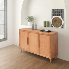 Hopper Studio Delancey Light Blond 3 Door Cabinet Brown
