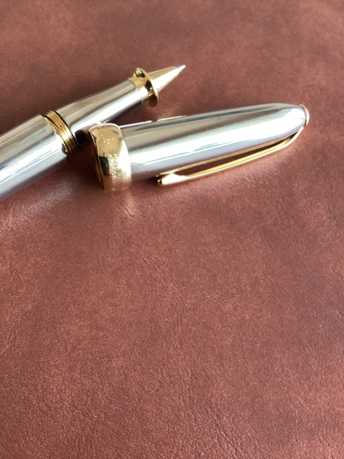 Rare Jean Pierre Lepine "Winston" rollerball pen in polished metal