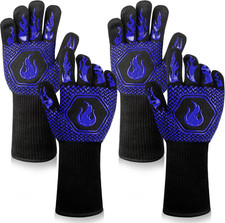 BBQ Fireproof Gloves, Grill Cut-Resistant Gloves 1472 F Heat Resistant Gloves, N