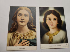 Cartes de prière anciennes catholiques Purissima et Filius Mariae Virginis (Espagne)