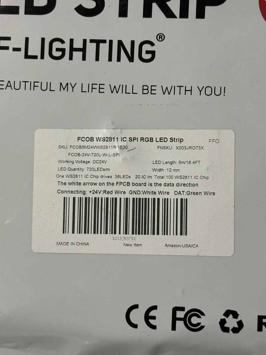 LED strip tape BTF LIGHTING FCOB5M24VS2811RGB30 photo 2