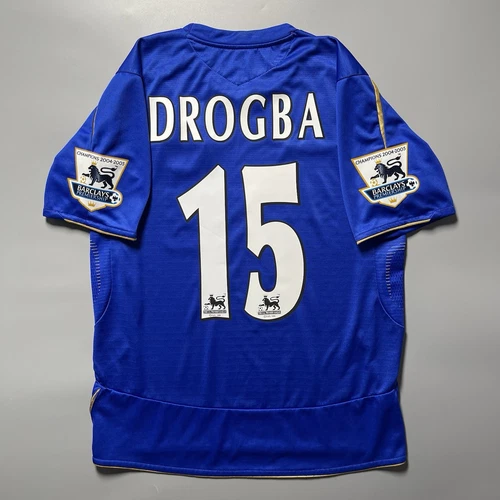 CHELSEA UMBRO 2005/2006 FOOTBALL SOCCER HOME JERSEY #15 DIDIER DROGBA SIZE “M”