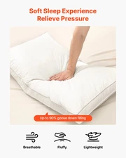 Bed Pillows for Sleeping, Set of 2, Queen Size Luxury Quality Hotel Pillows with