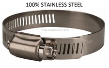 #32 All Stainless Steel Worm Gear Hose Clamp 1-9/16" TO 2-1/2" (10 PC) MARINE  