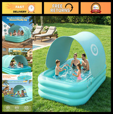 Piscina Inflable Grande con Toldo para Niños y Adultos, 102" x 65", Summer Fun Gard