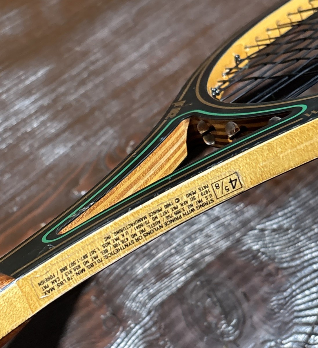 Vintage Prince Woodie Tennis Racquet 1980 Graphite Ash Maple
