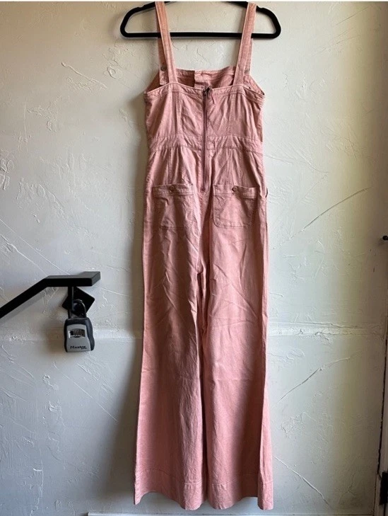 Anthropologie Pilcro Desmond Jumpsuit Wide Leg with Front Buttons Overall Sz 0 - Image 3 of 4