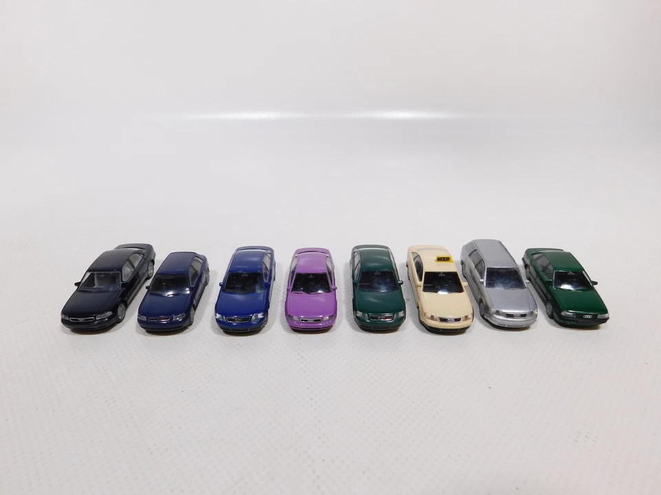 8X Rietze H0 1:87 Modello Auto Pkw Audi 90 A3 A4 A6 A8 Taxi Sg/Mint #DZ267-0,5 - Immagine 4 di 4