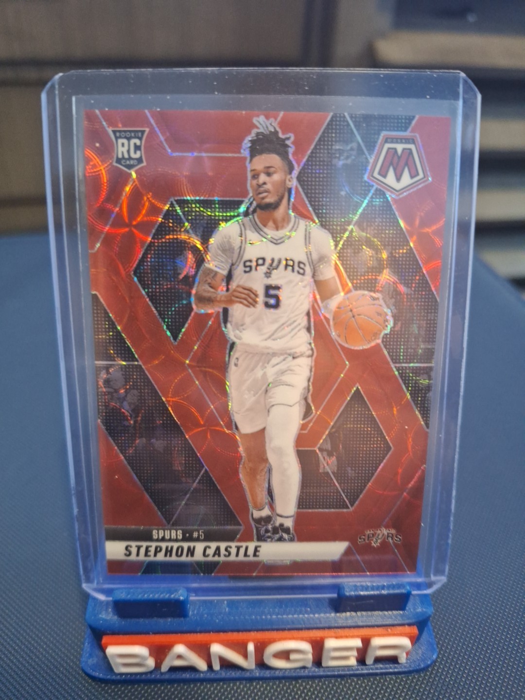 2024-25 panini mosaic - stephon castle #236 International Red /75