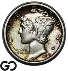 1917-D Mercury Dime, Tougher Better Date Denver Issue, Choice XF