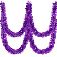 150 Feet Christmas Tinsel Garland Metallic Twist Garland Shiny Hanging String...