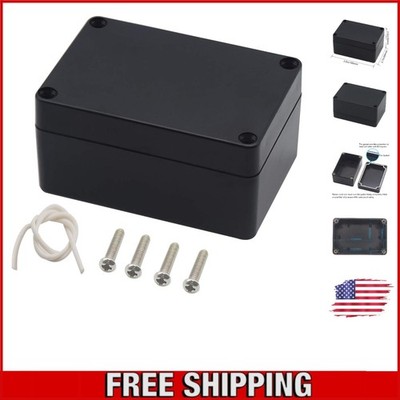 Black  Waterproof Junction Box - Durable Compact Design for DIY Projects