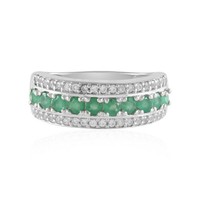 Socoto Smaragd Sterling Silber Ring- Echtschmuck