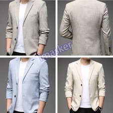 Men's Casual Blazer Sport Coat Lightweight Two Button Business Suit Jackets Gift