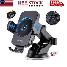 15W Fast Wireless Car Charger - Auto Clamping Phone Mount for Phone - Best Price