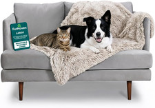 Waterproof Throw Blanket for Dogs  Indoor Cats, Reversible Protective Pet Blank