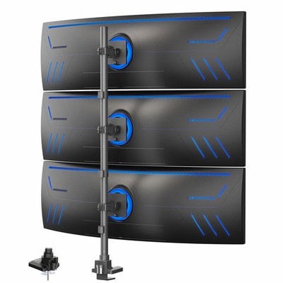 VIVO Triple Ultrawide Stacked Monitor Extra Tall Desk Mount, 3 Screens up to 49''
