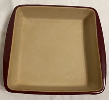 Pampered Chef Oval Baker Stoneware Cranberry Family Heritage Casserole Dish