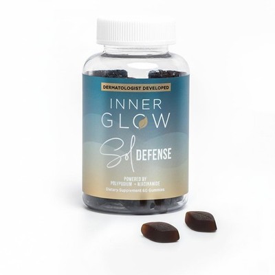 Inner Glow Sol Defense Gummies - Derm/Plastic Surgeon-Formulated Skin Protection