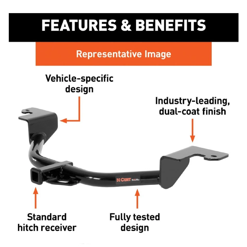 Curt Class 2 Trailer Hitch 12157 for 1997-2004 Buick Park Avenue - Imagem 2 de 4