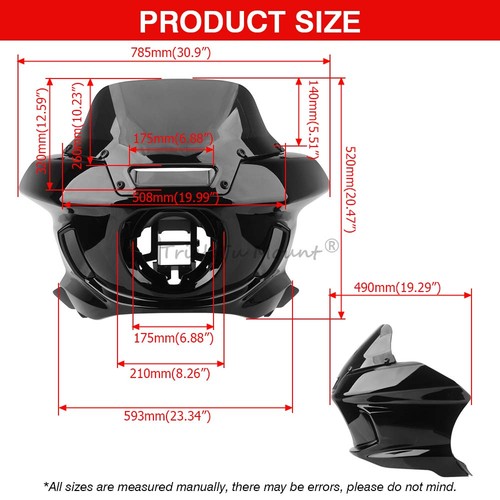 Front Headlight Fairing Windshield & Bracket Fit For Harley Low Rider ST 2022-Up - Picture 7 of 20