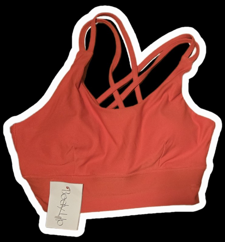 New Sports Bra! Pink, Crossback! Good Quality! Size Small (4-6), Body Up brand