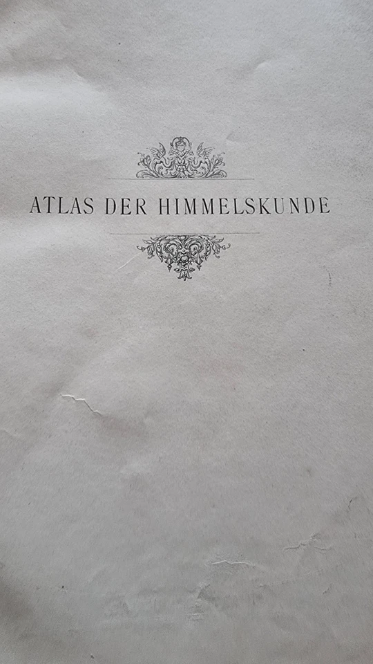 ATLAS der HIMMELSKUNDE Atlante Di Astronomia 1898 È In Tedesco - Immagine 4 di 4