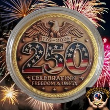 Medalla Moneda Conmemorativa 250 Aniversario Estados Unidos de América 1776-2026 🏅