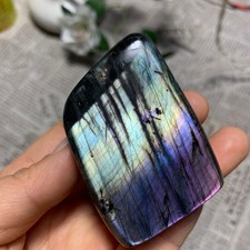 132g  Natural Purple Labradorite Quartz Crystal Stone Specimen Healing1326