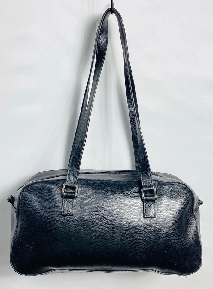 Bolsa de ombro Cleo & Patek Paris couro preto elegante 14x7x4 (ver foto) - Imagem 2 de 4