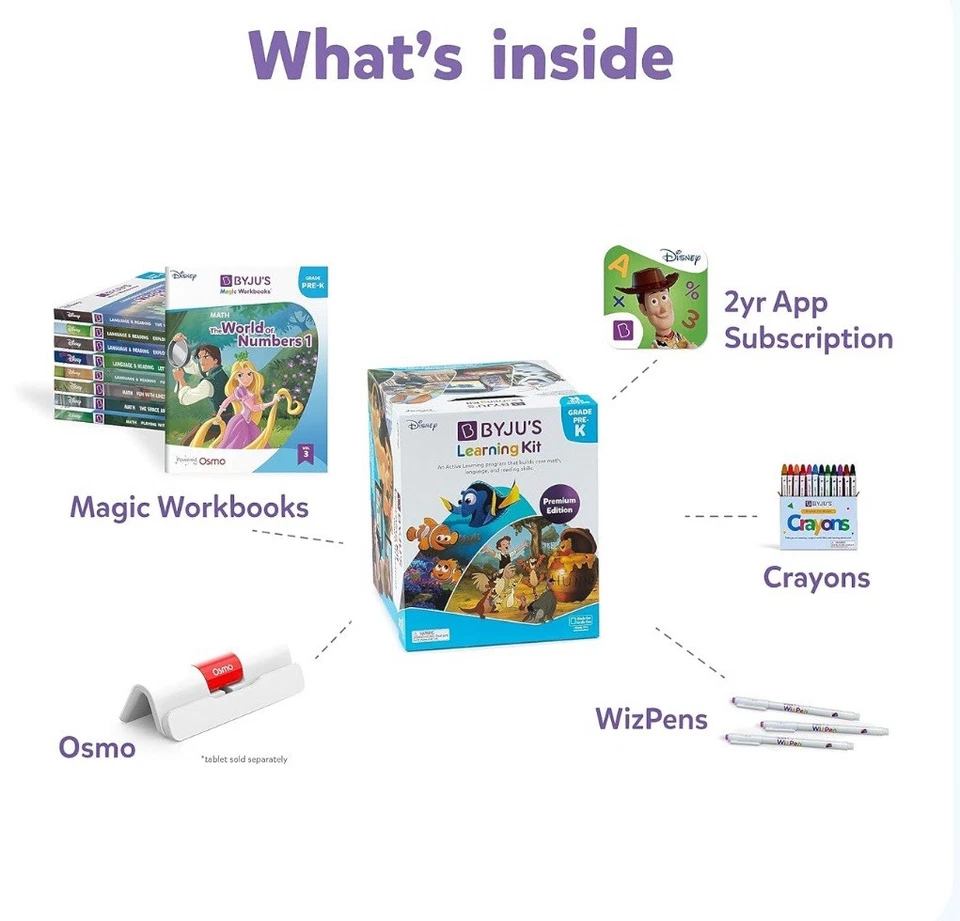 BYJU’S Learning Kit: Disney, Pre-K Premium Edition (App + 9 Workbooks) Ages 3-5 - Image 3 of 4