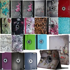 For iPad 10.2" 2019 7th Generation 360 Rotating Leather Smart Stand Case Cover