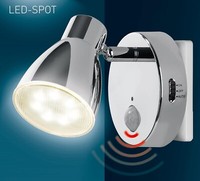 2635-018 Led Nachtlicht Bewegungsmelder Chrom Steckerlicht Lampe FüR Steckdose