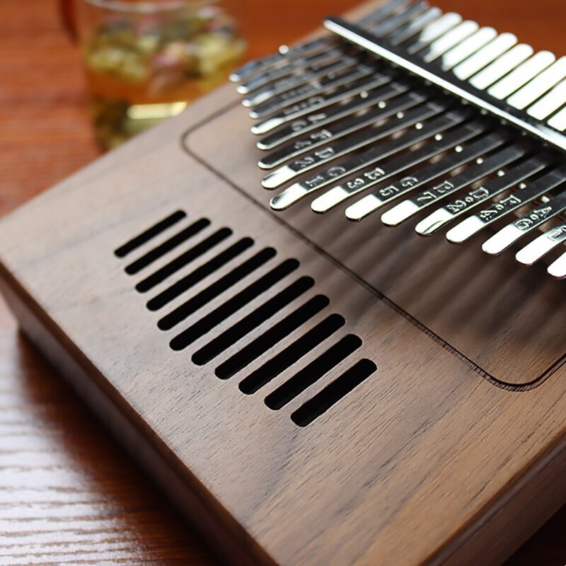 Tastiera Pianoforte per Principianti Noce Nero Kalimba 17 Tasti Radio Pollice Stile 2023 foto 5