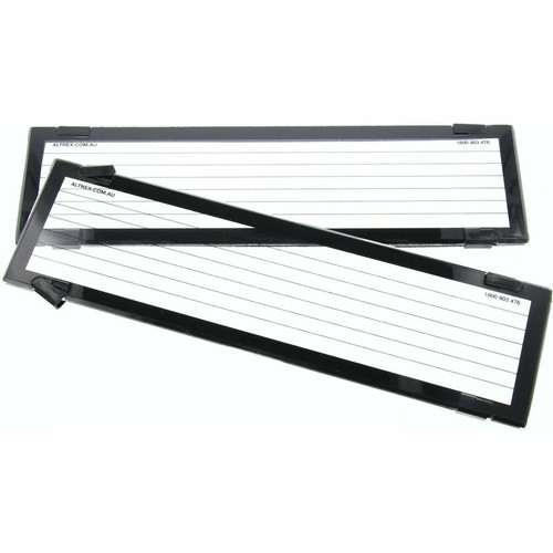 Number Plate Covers Dual Slimline Black Lined One Pair 6VSL QLD VIC TAS