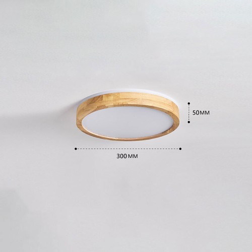 20W LED Ceiling Light Wooden Surface Mount LED Ceiling Light Modern Simple 30cm - Picture 7 of 14