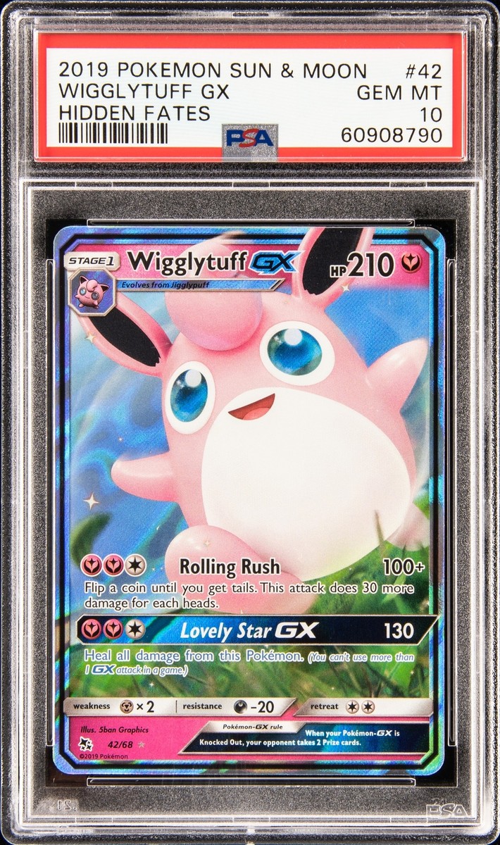 2019 POKEMON SUN & MOON HIDDEN FATES #42 WIGGLYTUFF GX PSA 10 | eBay