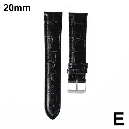 Pu Leather Black Watch Strap 15-16-18-20-22mm Buckle C6 Watchband Hot T0R8 - Picture 15 of 22