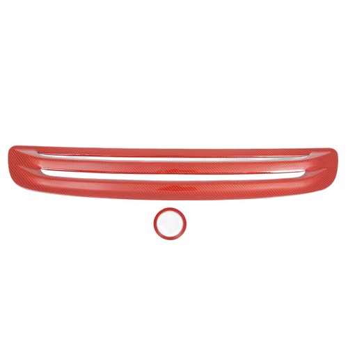 For Honda Civic FL5 Front Hood Vent Scoop Cover Replacement Carbon Fiber Red - Picture 7 of 13